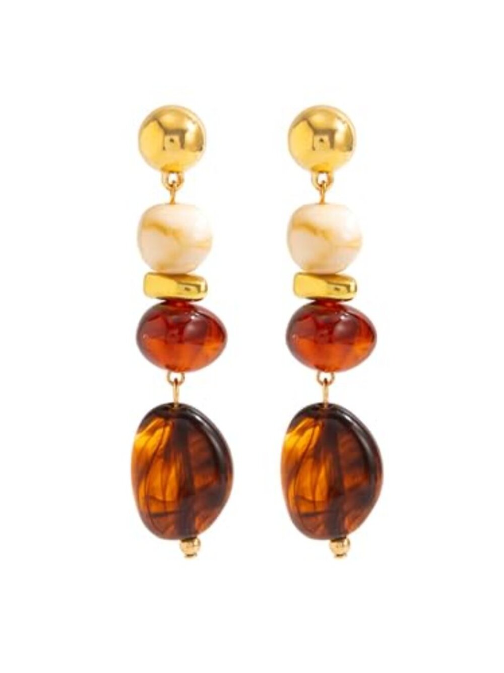 Burgundy Ears for‎ Women Red Amber Resin Ears Chunky Brown Statement Ears Blue